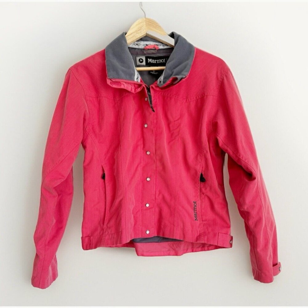 Marmot Softshell Red Jacket Women’s Medium Full Zip Wind Water Resistant